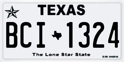 TX license plate BCI1324