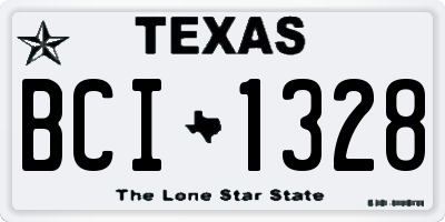 TX license plate BCI1328