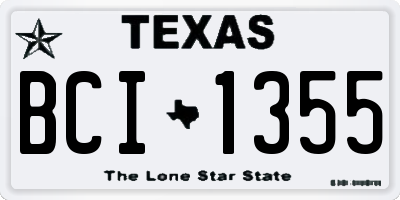 TX license plate BCI1355