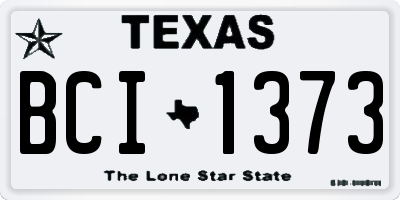 TX license plate BCI1373