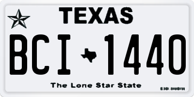 TX license plate BCI1440