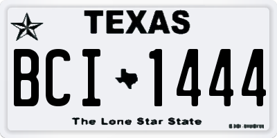 TX license plate BCI1444