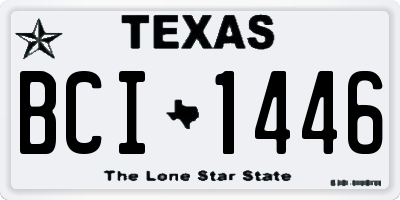 TX license plate BCI1446