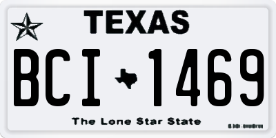 TX license plate BCI1469