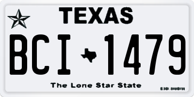 TX license plate BCI1479