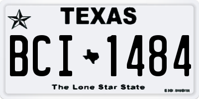 TX license plate BCI1484