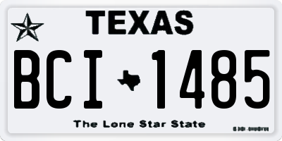 TX license plate BCI1485