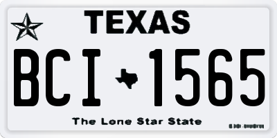TX license plate BCI1565