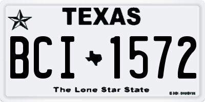 TX license plate BCI1572