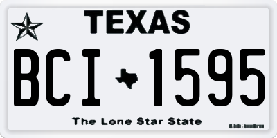 TX license plate BCI1595