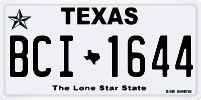 TX license plate BCI1644