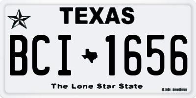 TX license plate BCI1656