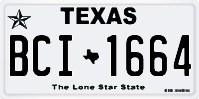 TX license plate BCI1664