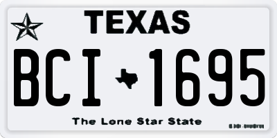 TX license plate BCI1695