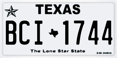 TX license plate BCI1744