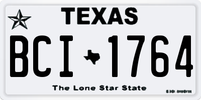 TX license plate BCI1764