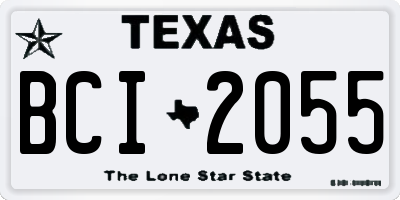 TX license plate BCI2055