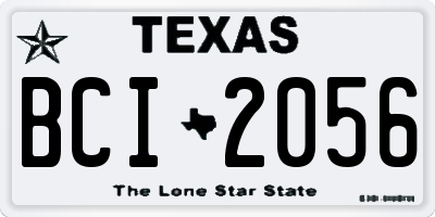 TX license plate BCI2056