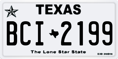 TX license plate BCI2199