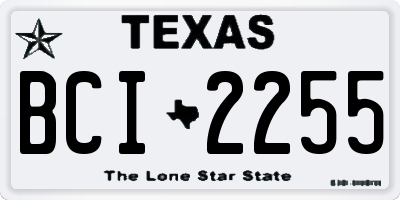 TX license plate BCI2255