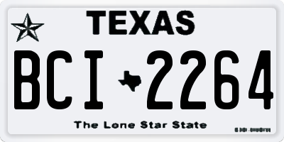 TX license plate BCI2264