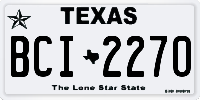 TX license plate BCI2270