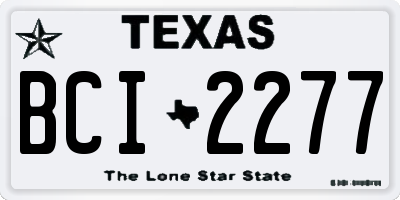 TX license plate BCI2277