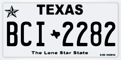 TX license plate BCI2282