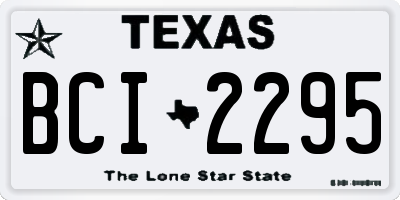 TX license plate BCI2295