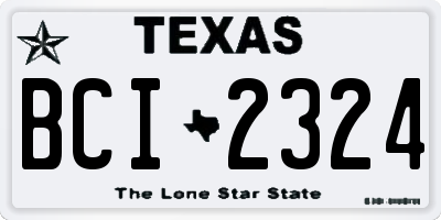 TX license plate BCI2324