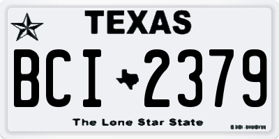 TX license plate BCI2379