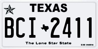 TX license plate BCI2411