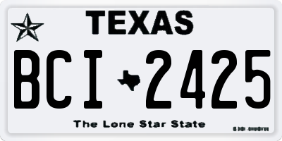 TX license plate BCI2425