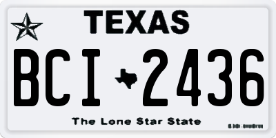 TX license plate BCI2436