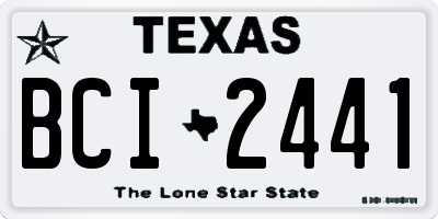 TX license plate BCI2441
