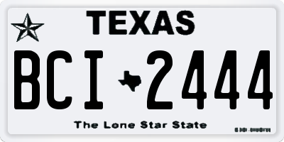 TX license plate BCI2444