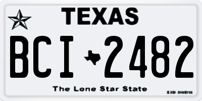 TX license plate BCI2482