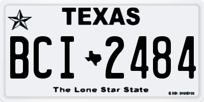 TX license plate BCI2484