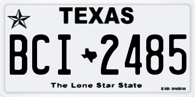 TX license plate BCI2485