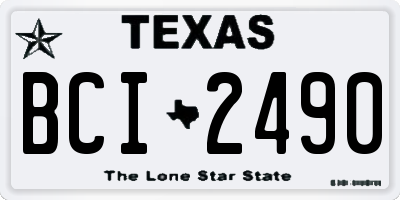 TX license plate BCI2490