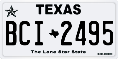 TX license plate BCI2495