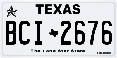 TX license plate BCI2676