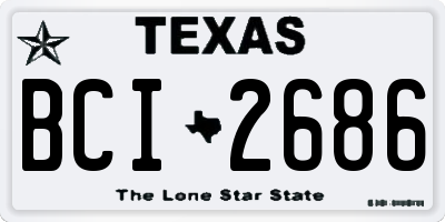 TX license plate BCI2686