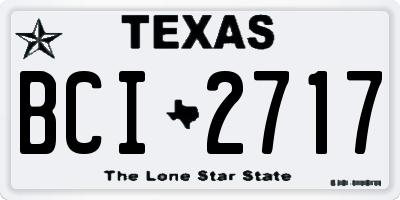 TX license plate BCI2717