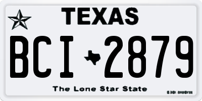TX license plate BCI2879
