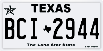 TX license plate BCI2944