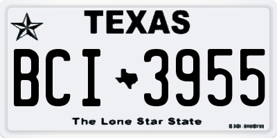 TX license plate BCI3955