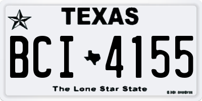 TX license plate BCI4155