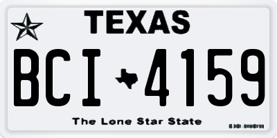 TX license plate BCI4159