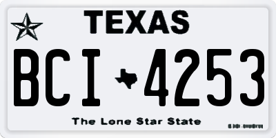 TX license plate BCI4253